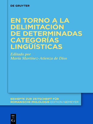 cover image of En torno a la delimitación de determinadas categorías lingüísticas